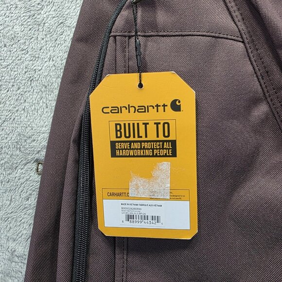 Carhartt Sling Bag Crossbody Brown Rain Defender CB0282 10x18x5 Padded Travel - Picture 3 of 9